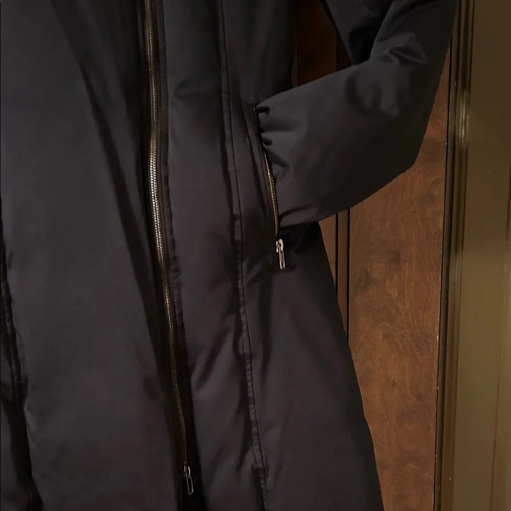 Soia & Kya luxury Women's Navy Hooded Coat - Picture 3 of 11